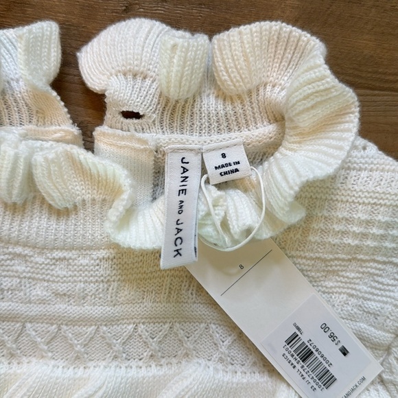 The Heights Sweater Top Janie and Jack NWT 8 off white - Picture 4 of 5